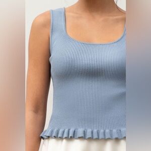 NWOT The Workshop Chambray Today Tank Top - Size Small